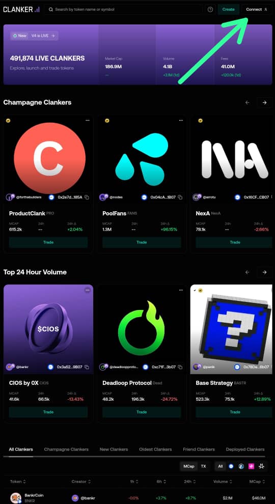 Clanker Homepage