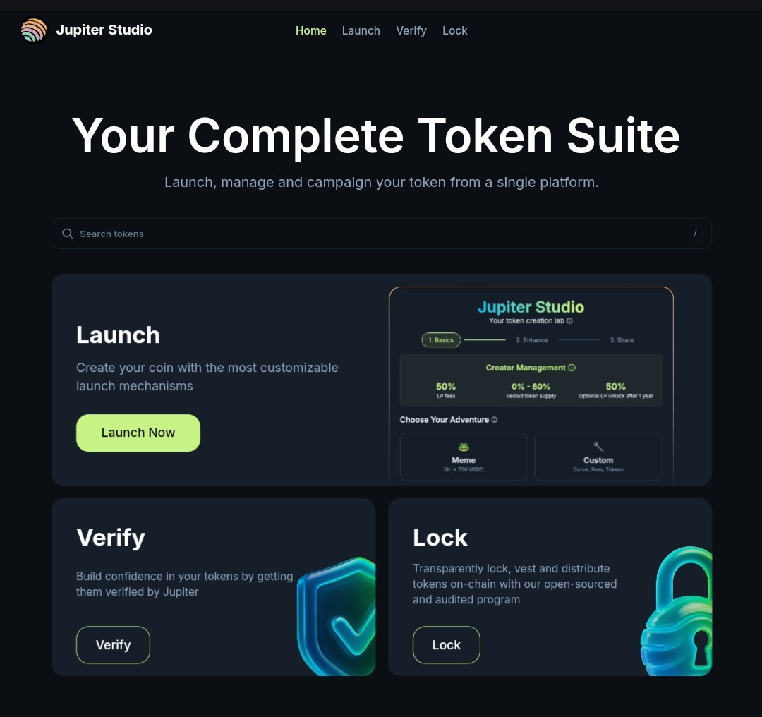 Jup Token Homepage