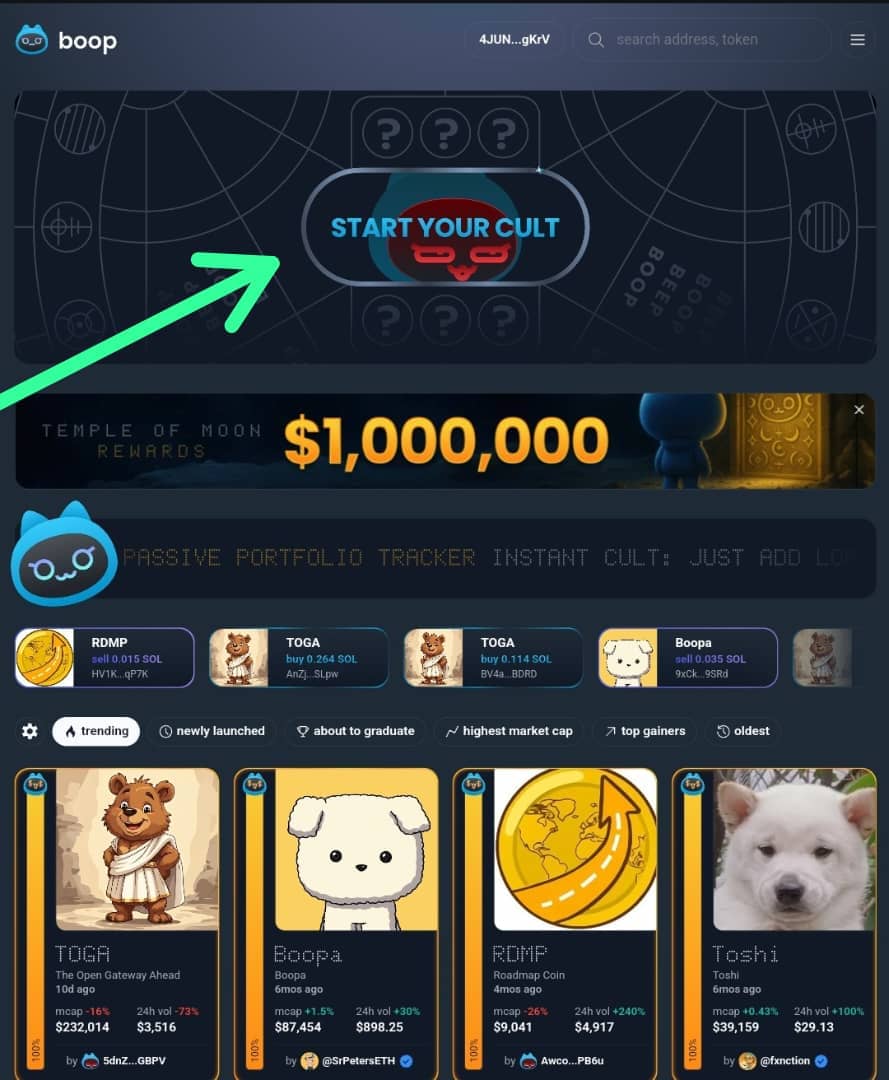 Boop.Fun Start Your Cult