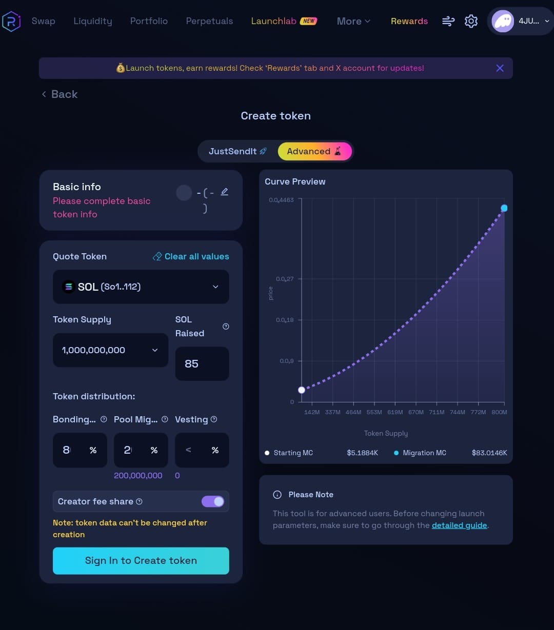 Advanced Token Launch Launchlab