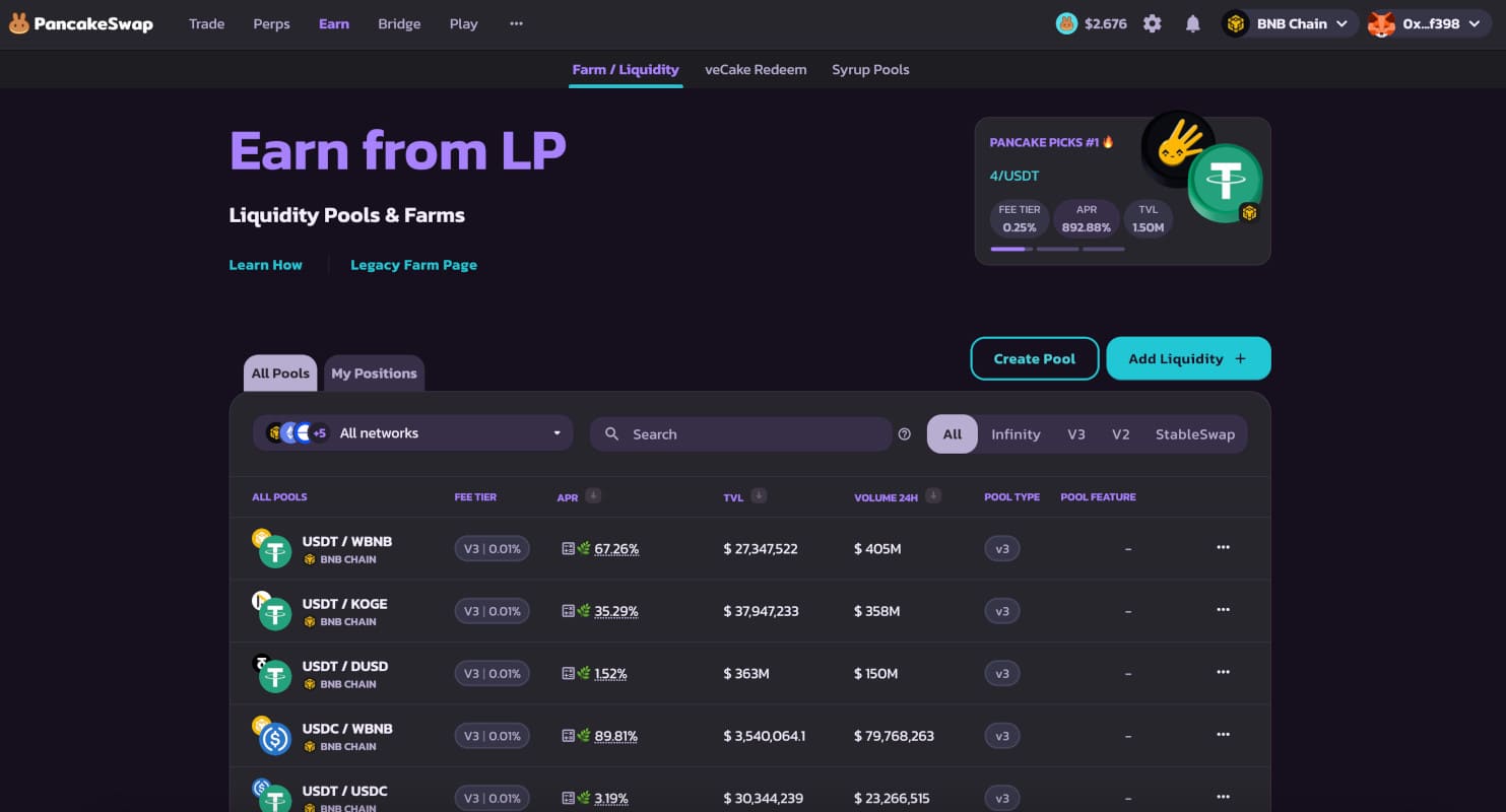 How to Add and Remove Liquidity on PancakeSwap for Four.meme tokens