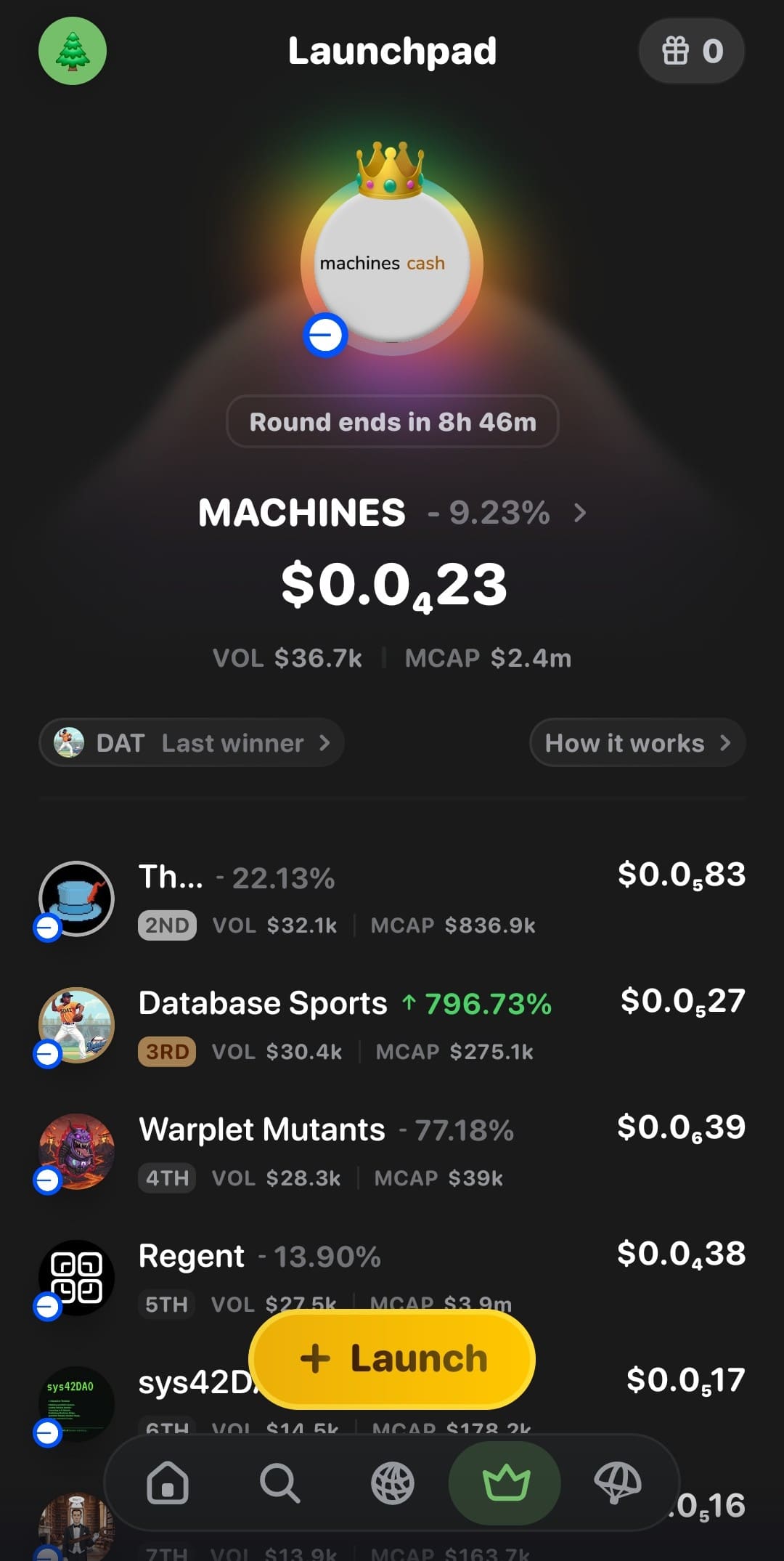 Rainbow Wallet Launchpad